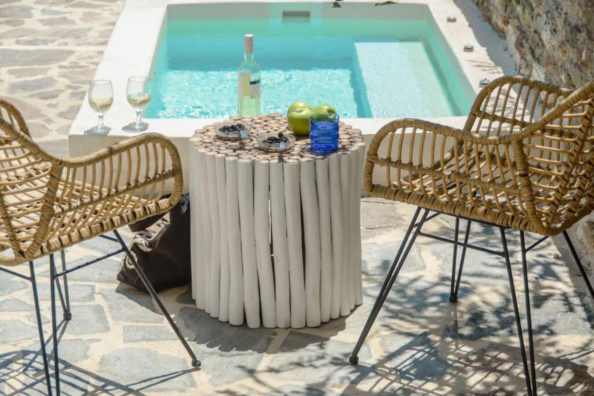 Villa Anthemion Naxos With Outdoor Jacuzzi Ano Sangrion 외부 사진